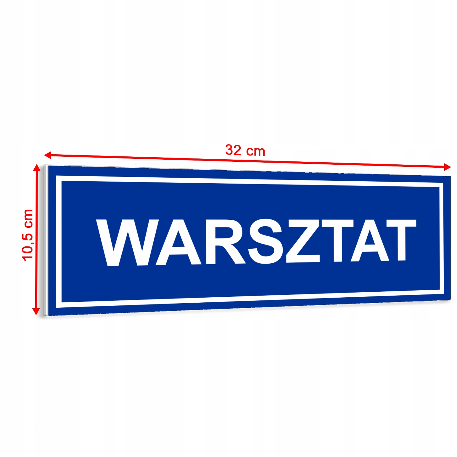TABLICZKA NA DRZWI ŚCIANĘ WARSZTAT DO WARSZTATU | TABLICA BHP 32x10.5cm EAN (GTIN) 5904261115976
