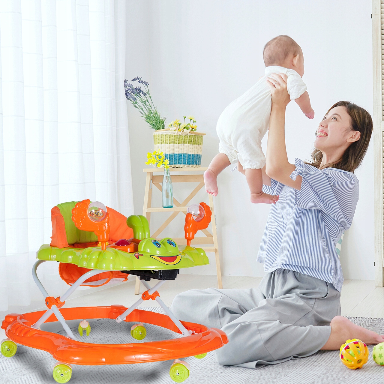 JEŹDZIK CHODZIK DLA DZIECI REGULACJA WYSOKOŚCI Z BLOKADĄ DO NAUKI CHODZENIA Bohater brak