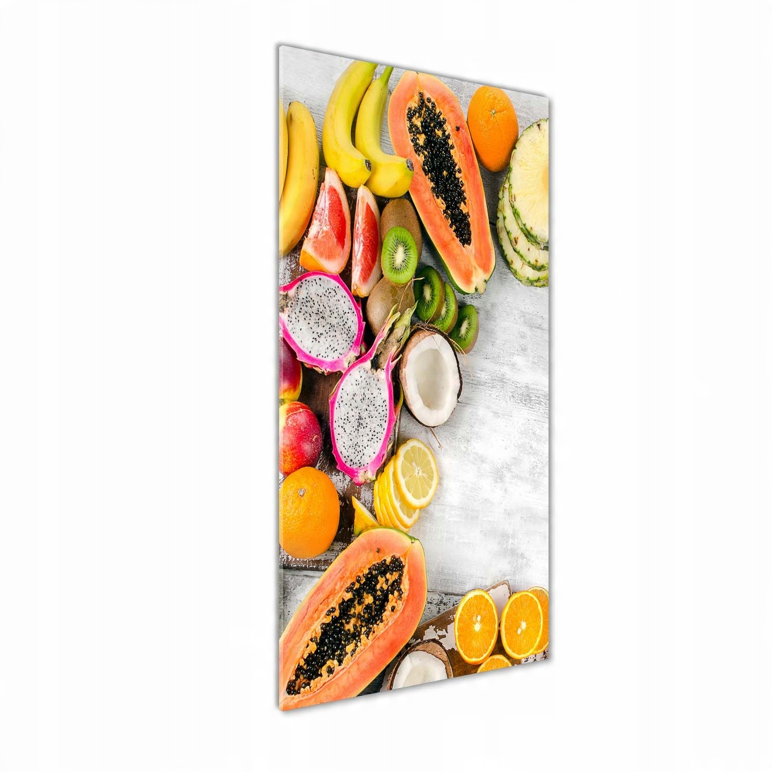 

Fotoobraz szklany na ścianę do salonu Owoce 50x125