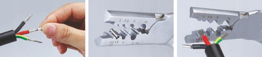 ZACISKARKA PRASKA DO KABLI TULEJEK KOŃCÓWEK 0,5-16 Minimalny przekrój przewodu 0.5 mm²