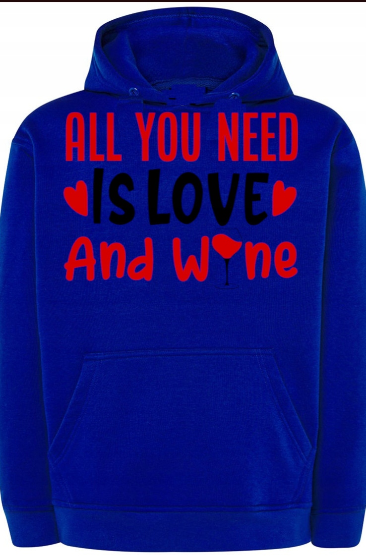 Víno a láska Valentýn Mikina S Kapucí r.XXL