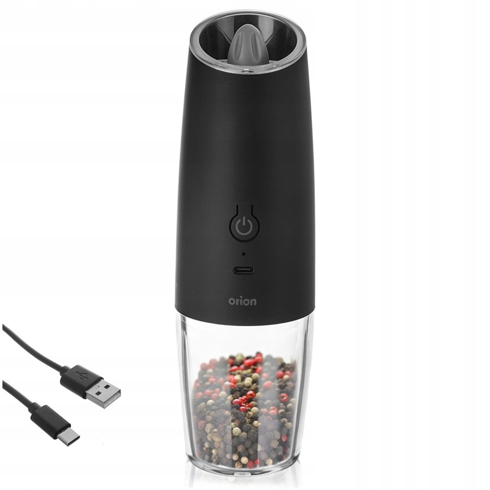 Elektrický Mlýnek Na Pepř, Sůl, Koření S Nabíječkou Usb, Ocelový, 20 CM