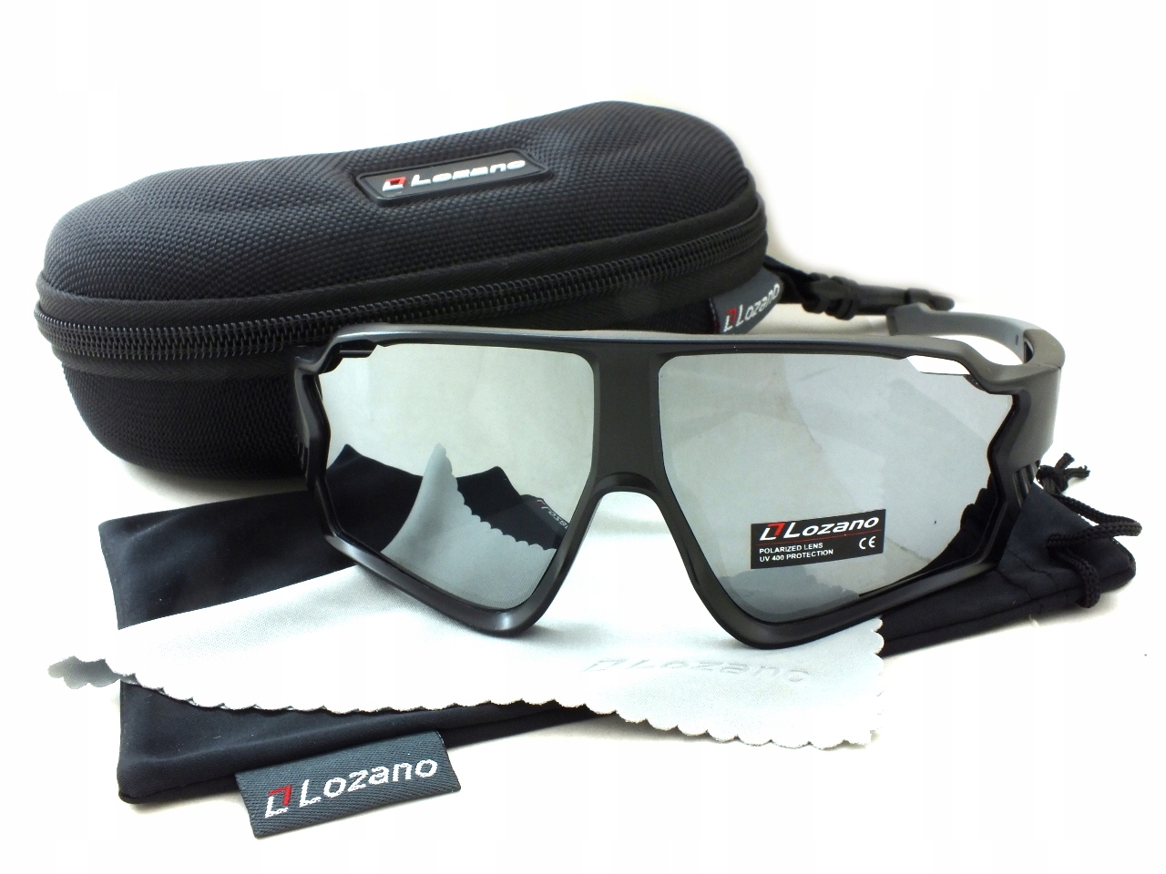 zestaw Okulary polaryzacyjne na rower Lozano sportowe do biegania Lustra