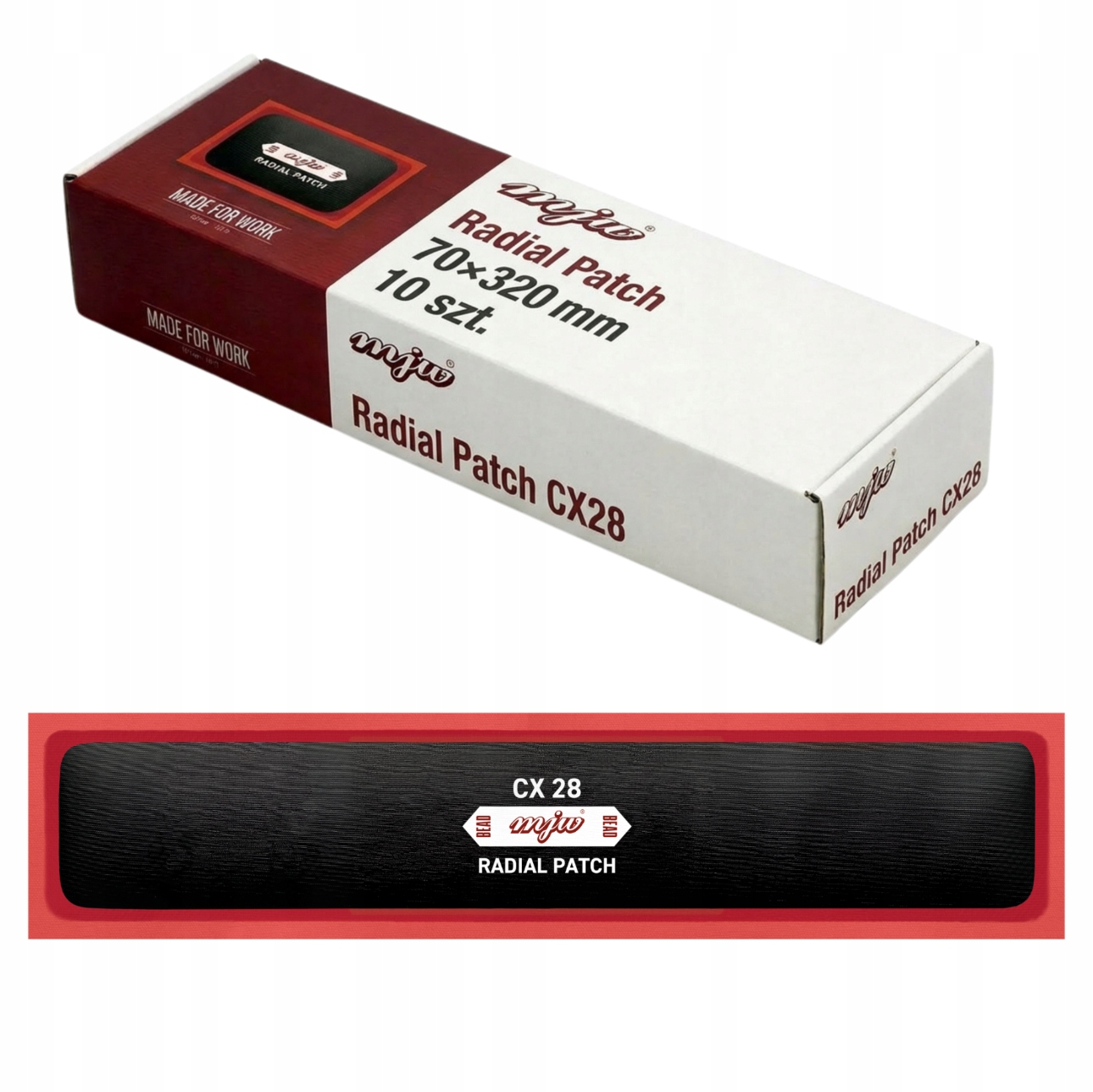 Vložka Na Opravu Radiálnych Pneumatík CX28 70X320 MM 10 Kusov Vulkanizácia