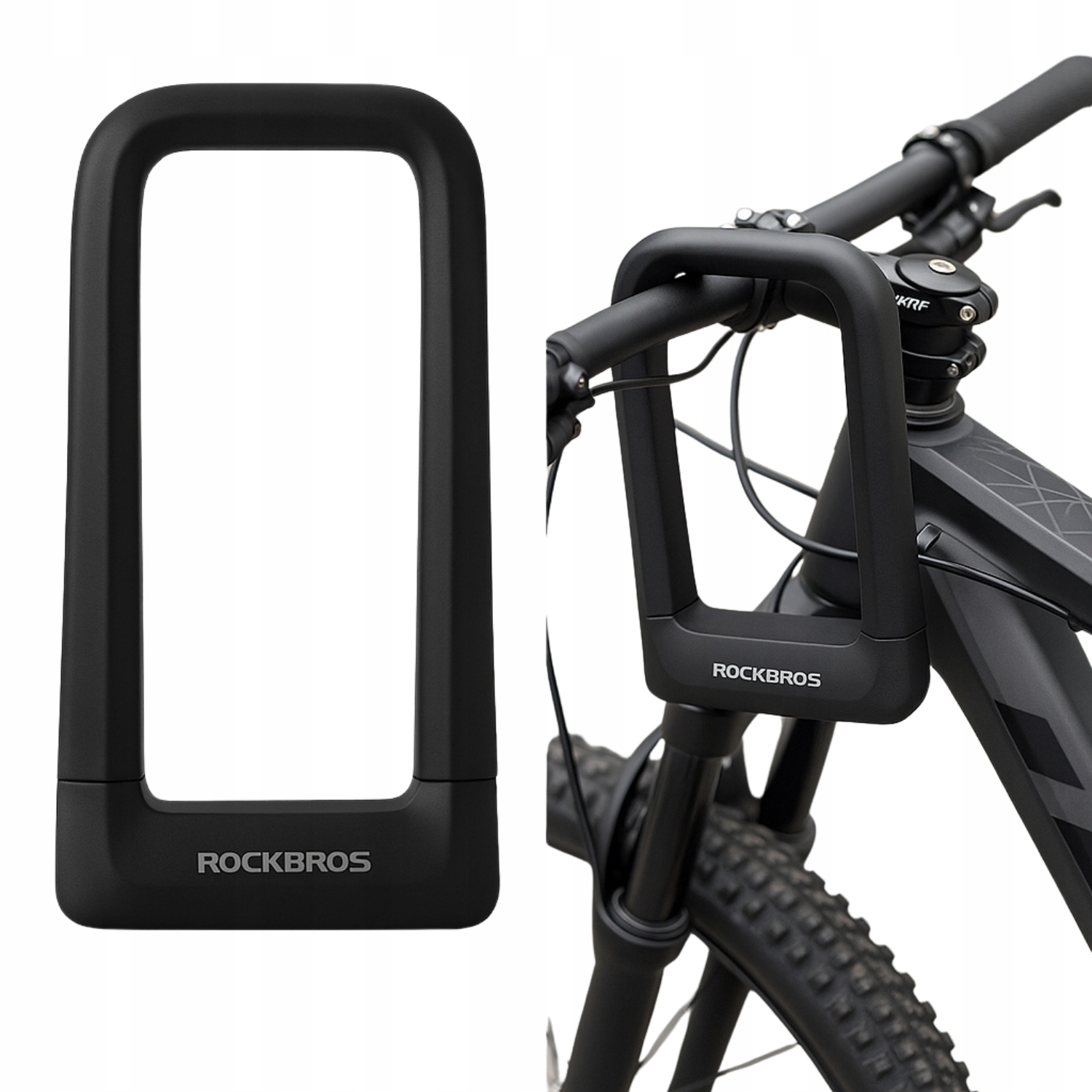 Rockbros Zapięcie rowerowe U-lock zabezpieczenie na rower uchwyt na ramę