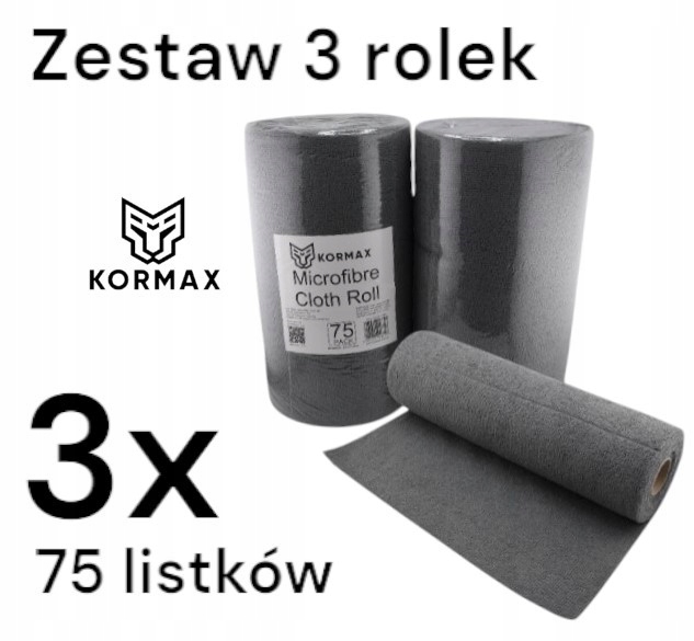 Levně Utěrky z mikrovlákna, ručníky 30x30 75 ks šedé Kormax, sada 3ks