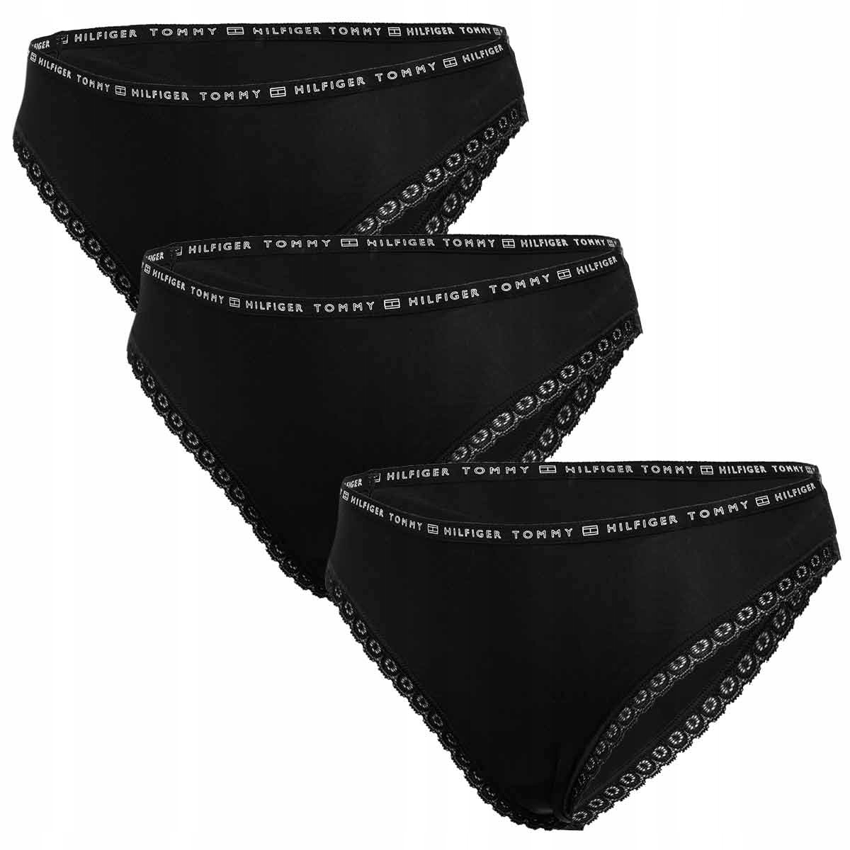 Tommy Hilfiger Dámské Kalhotky 3P Bikini Black r.XS