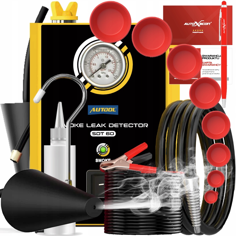 Dymiarka Autool vstavaná Pumpa Kužeľ Manometer sada Korkov Zadarmo!