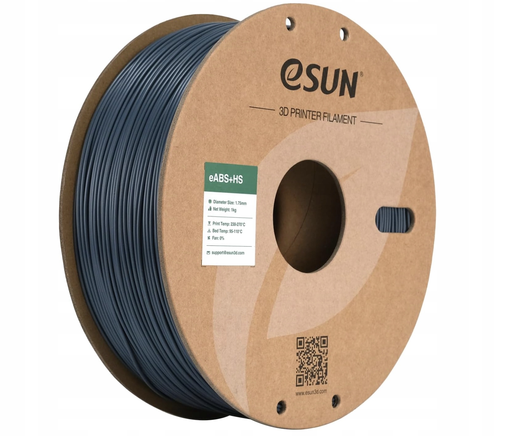 Petg filament rychlý tisk eSun Hs šedý 1.75 mm 1 kg pro vysokou 3D tiskárnu