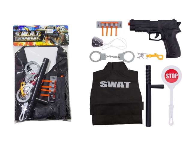 

Zestaw Policjanta Kamizelka Pistolet Strój