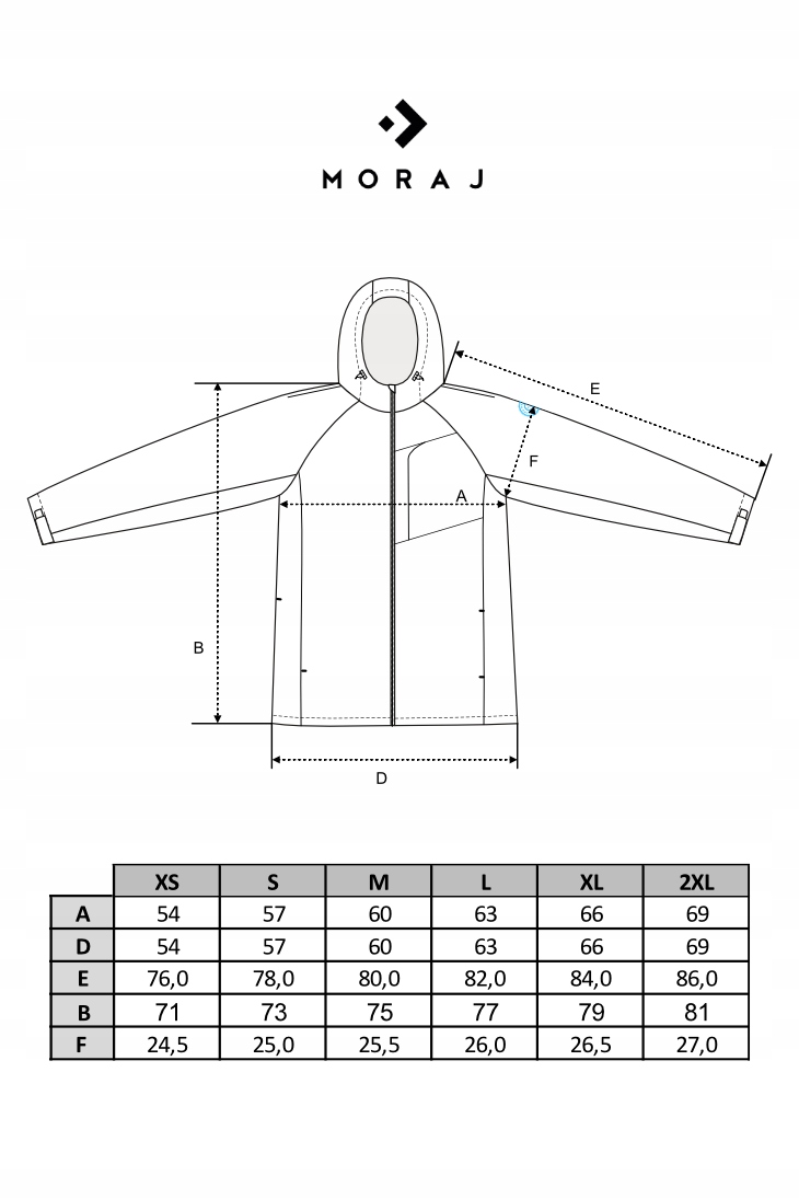 KURTKA PRZECIWDESZCZOWA Z KAPTUREM WIATRÓWKA LEKKA UNISEX MORAJ CZARNA XXL Marka Moraj