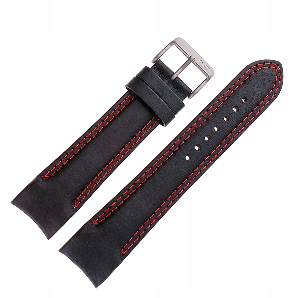 Pásek Rocket N1 Kůže (5295) černý s červenou lesklou barvou