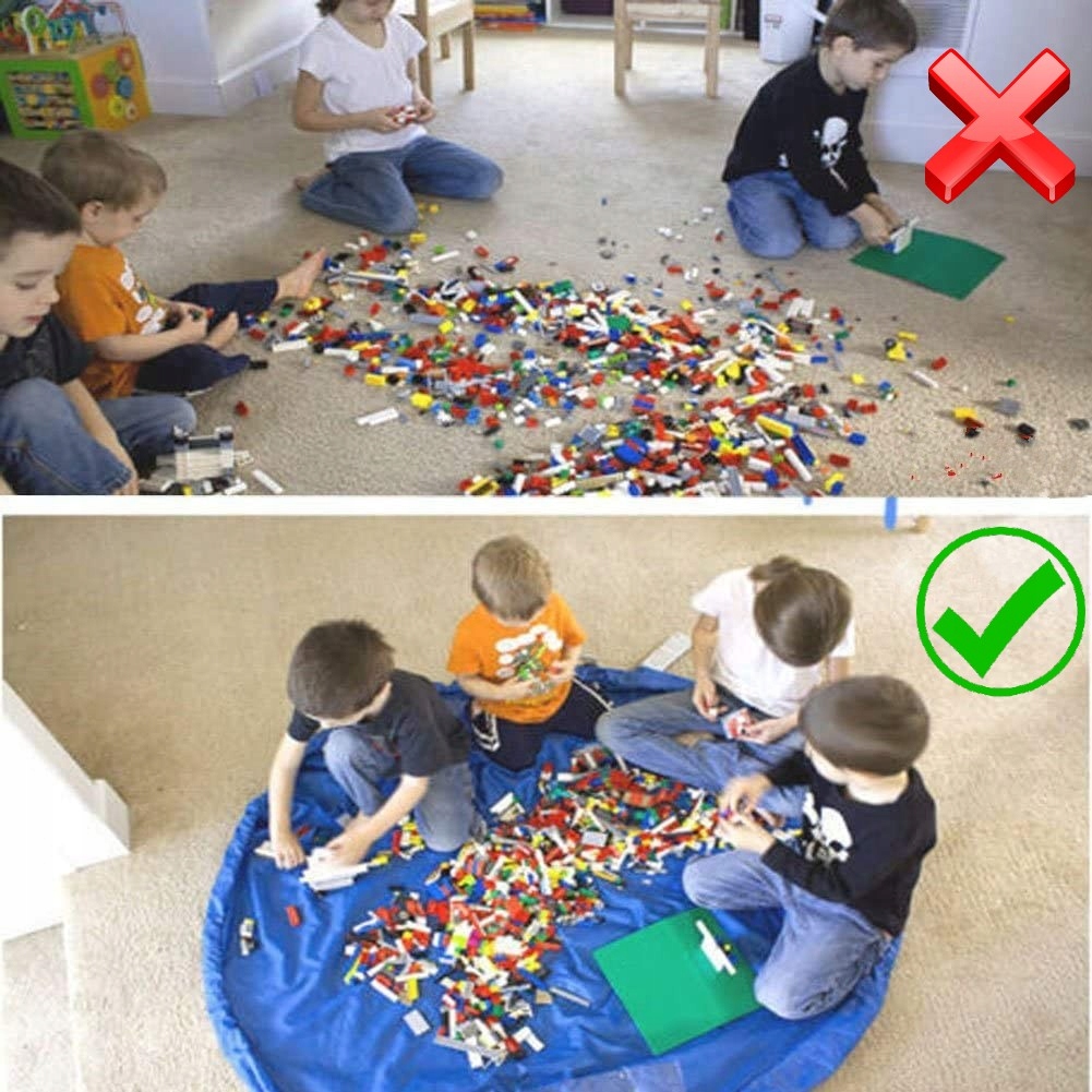 Organisateur de rangement de jouets pour enfants XXL et tapis de jeu pour  enfants, conçu pour les organes de rangement LEGO 313103970935 