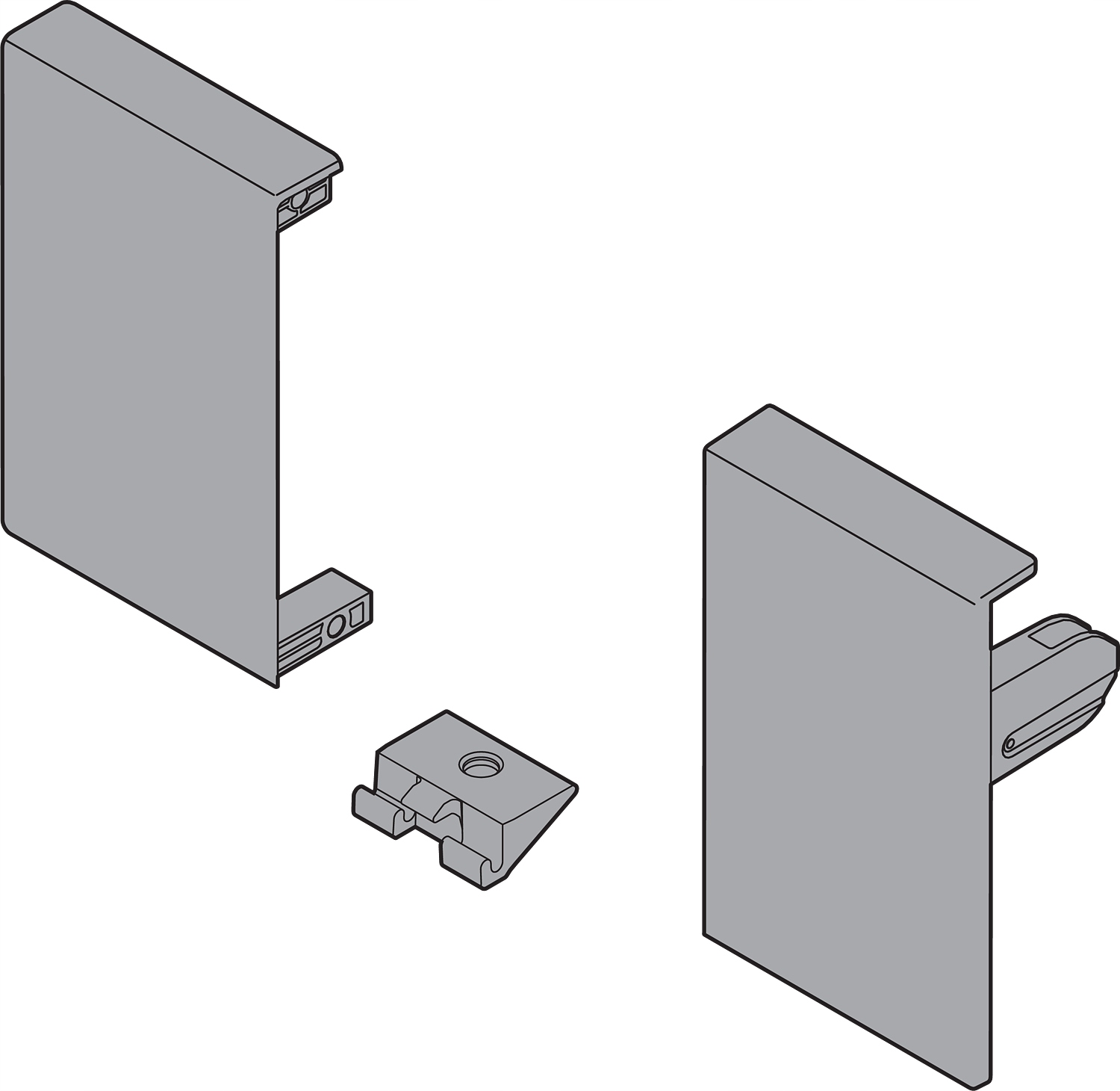 

Blum ZIF.71M Antaro mocowanie frontu,SZARY