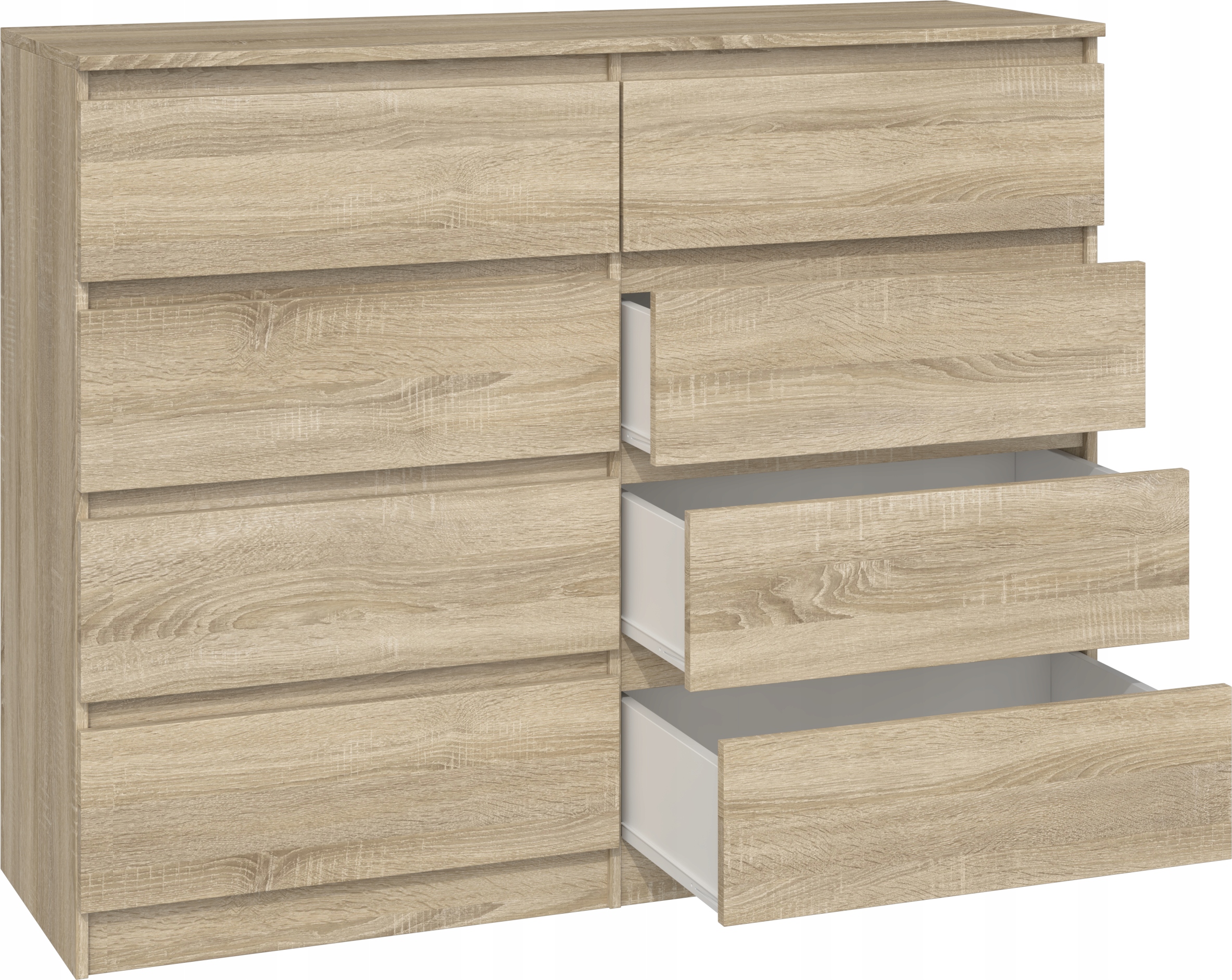 DUŻA KOMODA SZAFKA 8 SZUFLAD 120CM * DĄB SONOMA Kod producenta 7777745001