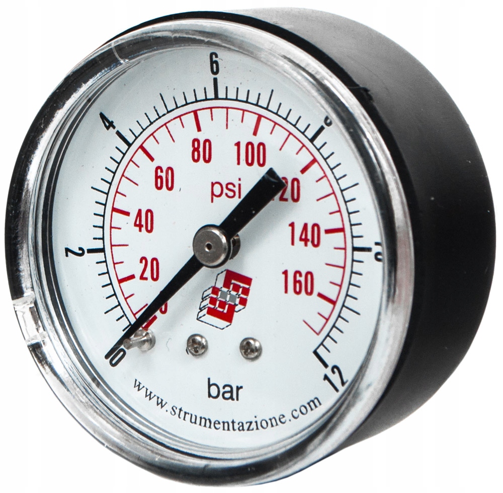 

Manometr 1/4" Axialny Tylny 0-12bar 50mm