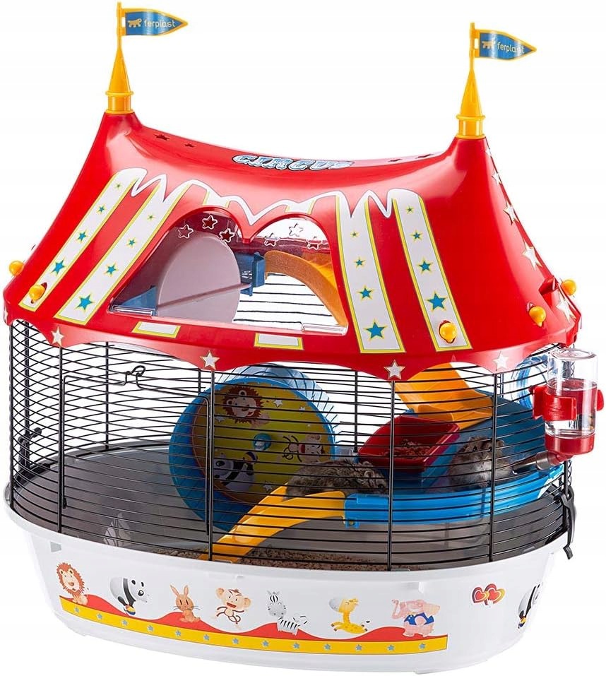 Ferplast Circus Fun modulární červená klec 49.5x34x42.5 cm
