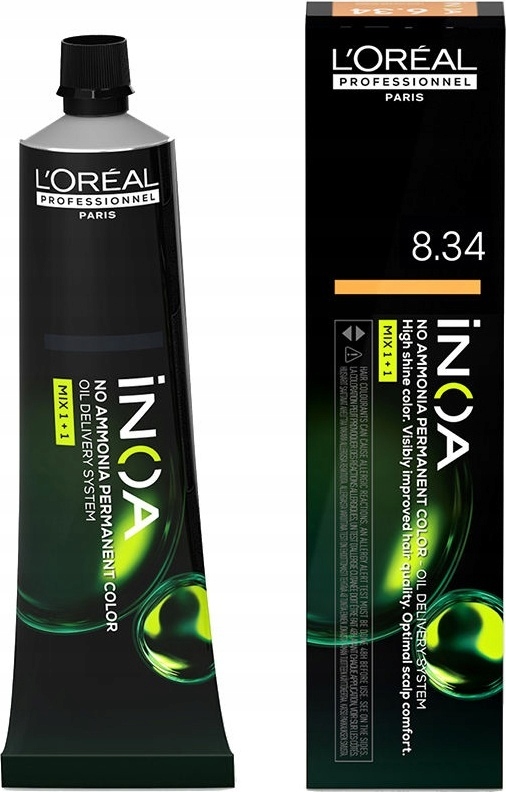 Farba do włosów L'Oreal Professionnel Inoa Permanent Color 8.34