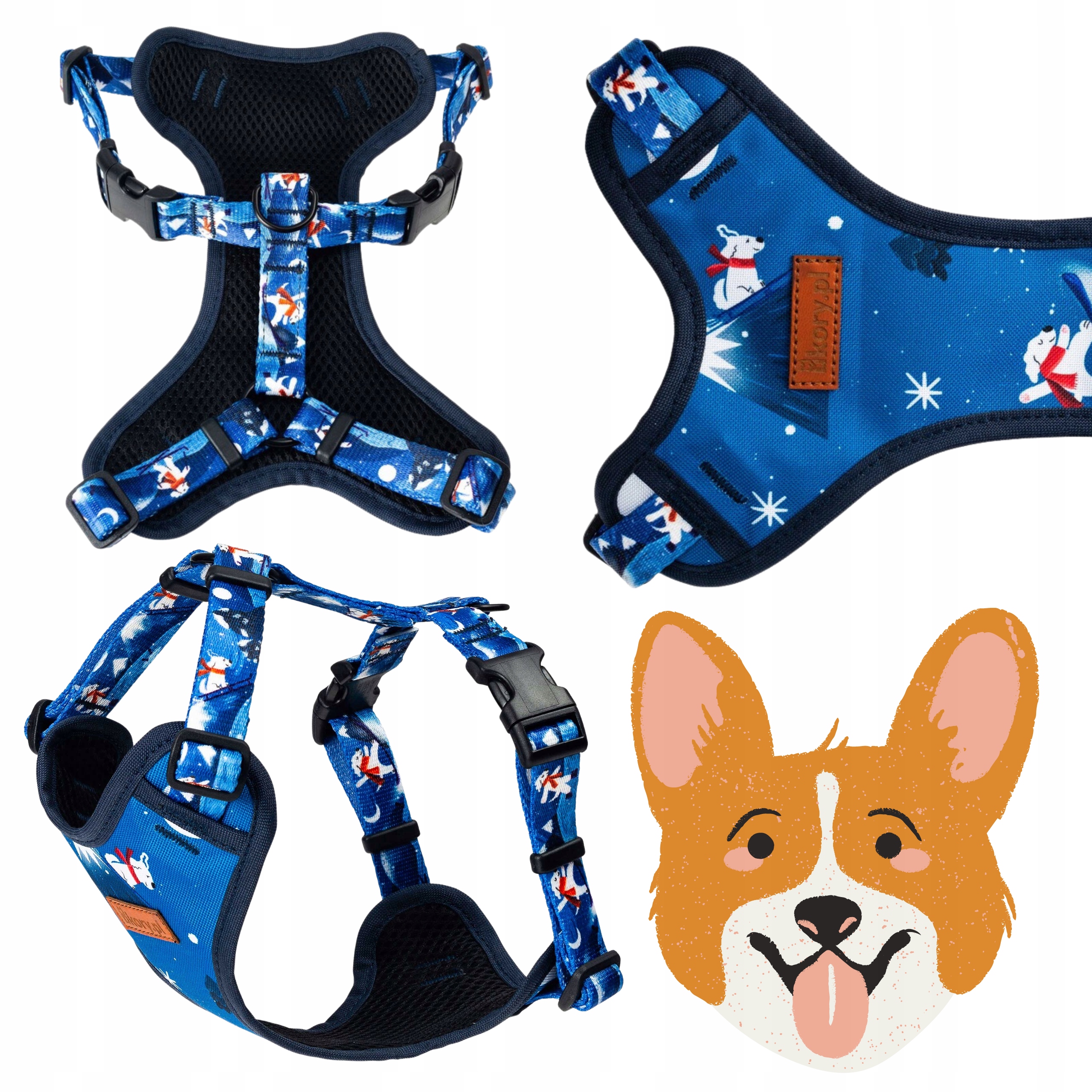 Levně Beztlakové postroje guard pro velkého psa obvod krku: 46-64 cm L 30 mm Ukory