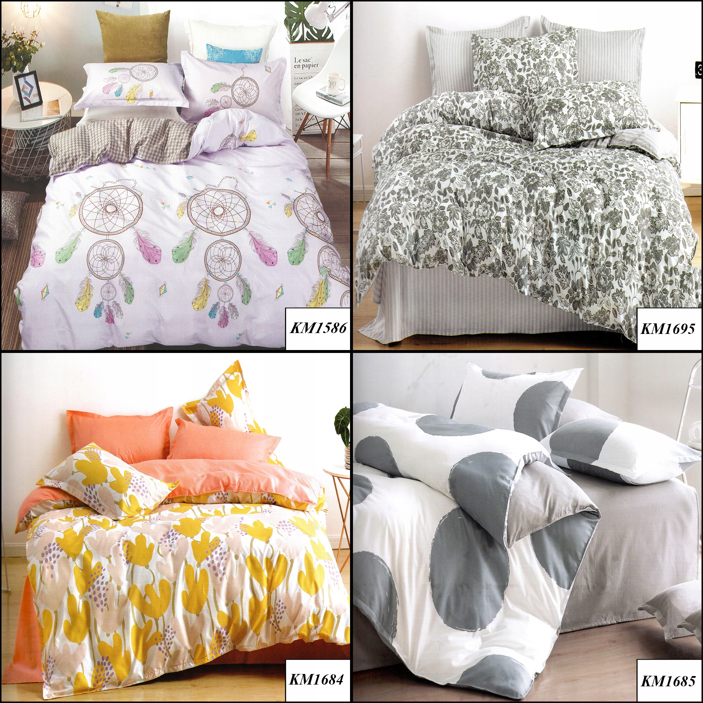 KOMPLET POŚCIELI 100% BAWEŁNA 160X200 + 2 POSZEWKI 70x80 DWUSTRONNA MODERN Wymiary poduszki 70x80cm