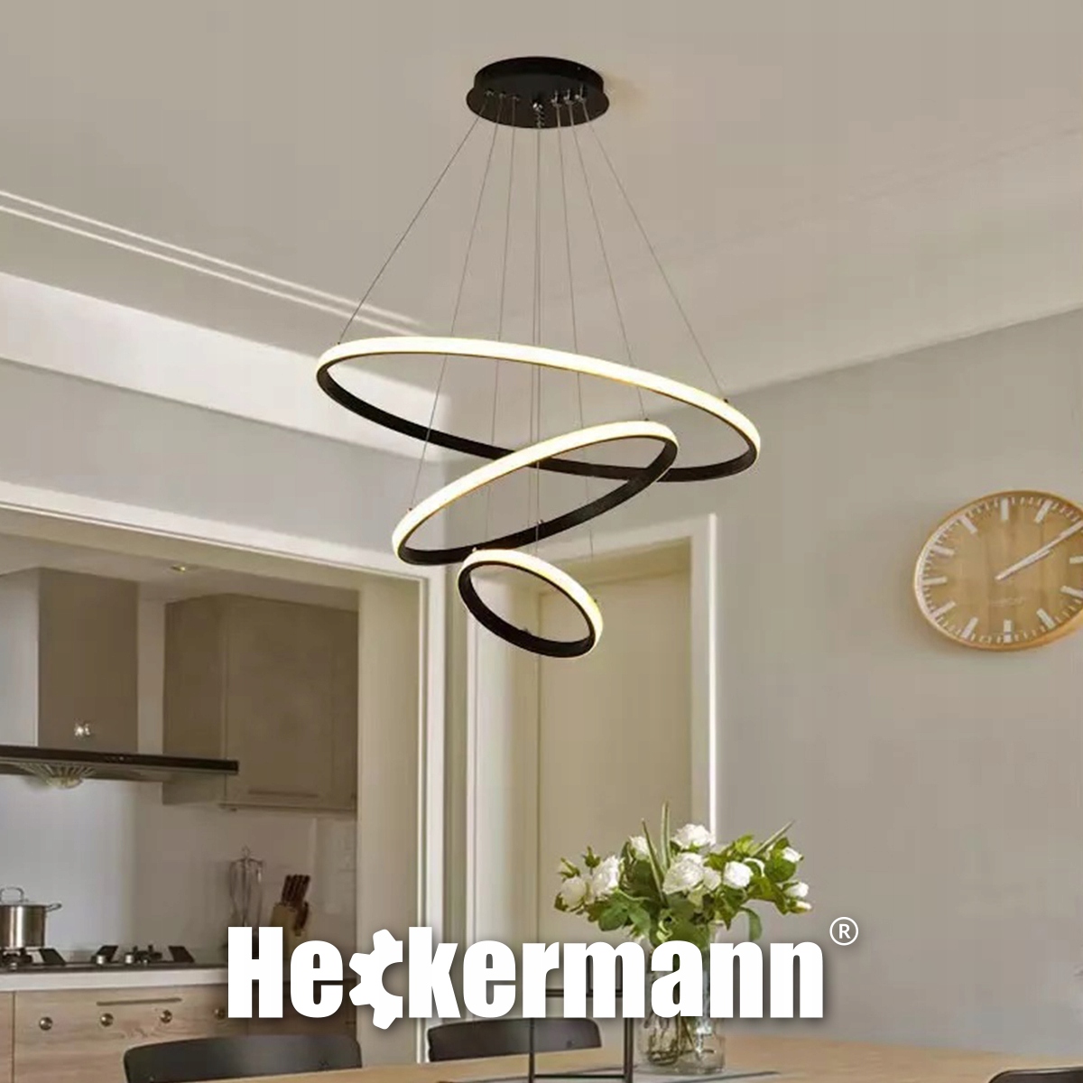 LAMPA SUFITOWA LED RING PIERŚCIENIOWA PILOT 60cm Pomieszczenie Biuro Jadalnia Korytarz/Schody Kuchnia Łazienka Pokój dziecięcy Salon Sypialnia Uniwersalne