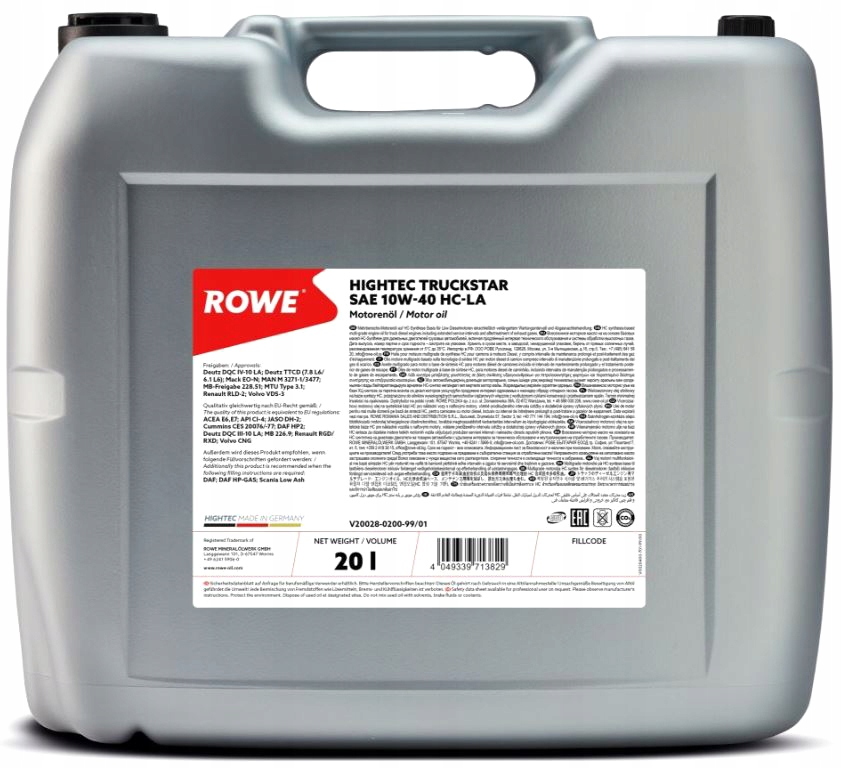 ROWE - HIGHTEC TRUCKSTAR HC-LA 10W40 - 20L
