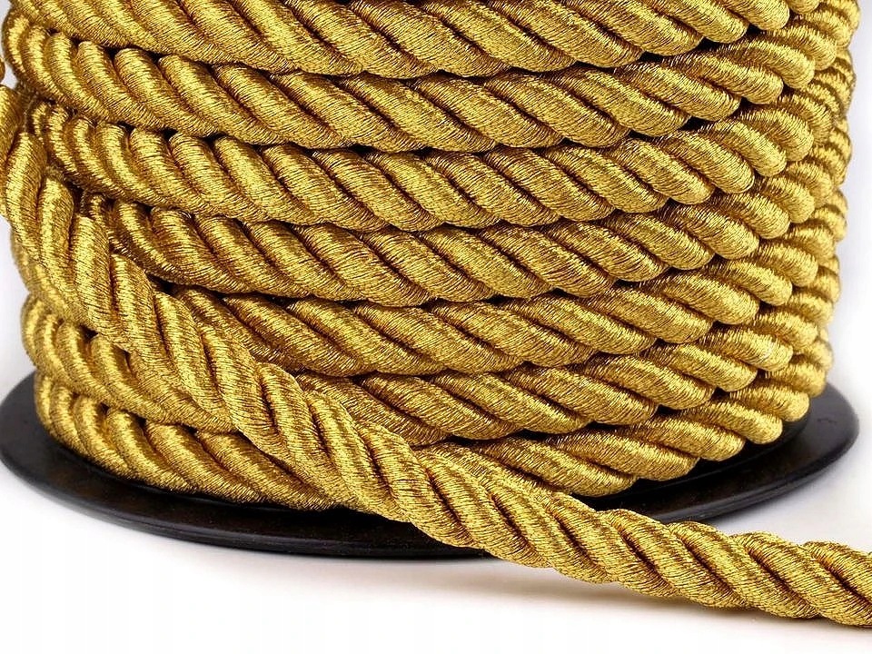Šňůrka kroucená Ø7 mm 20 m 7 zlatá