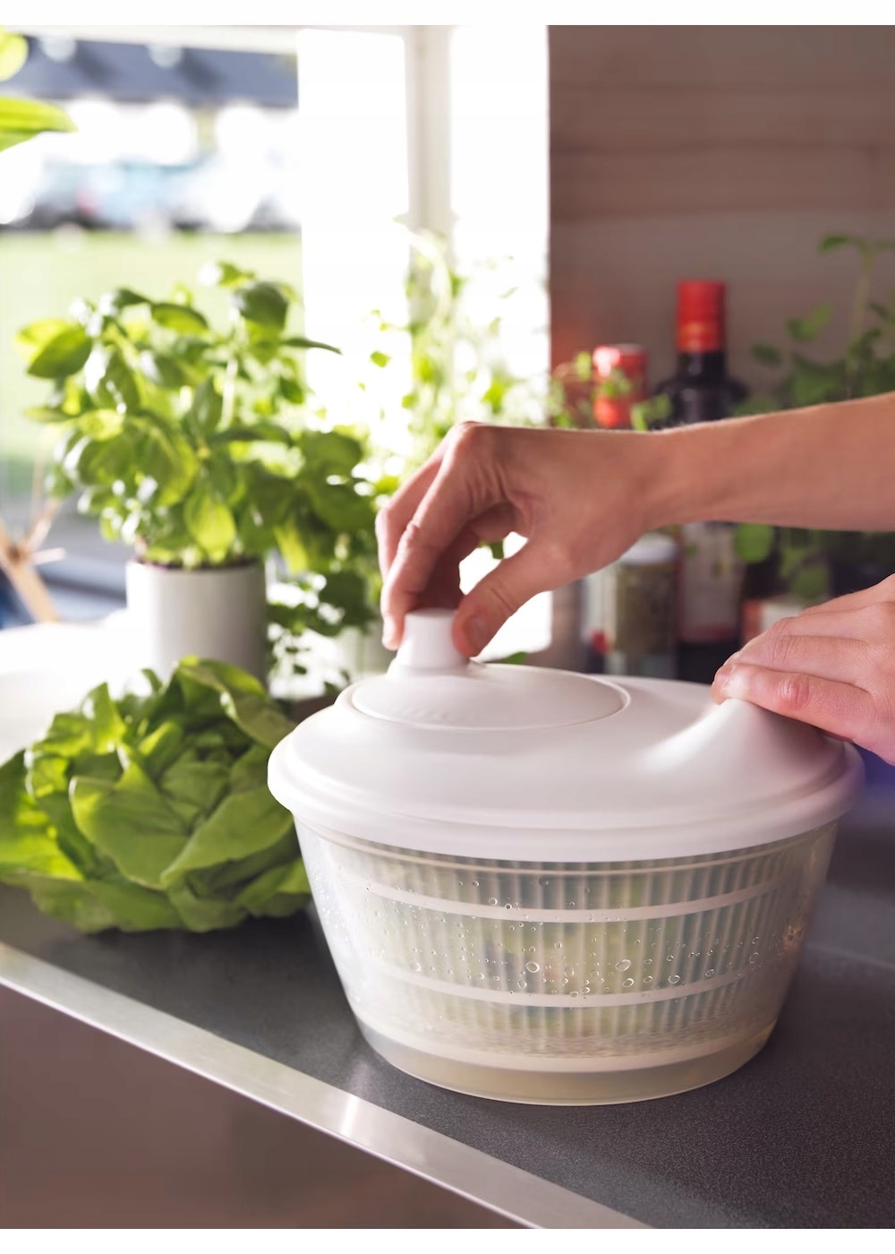 IKEA Uppfylld Wirówka do sałaty szpinaku Odsączacz Suszarka Rodzaj cedzak