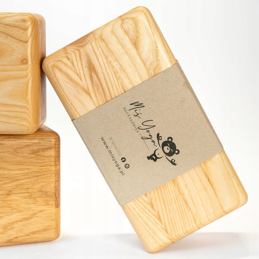 

Drewniana kostka do jogi Miś Yoga