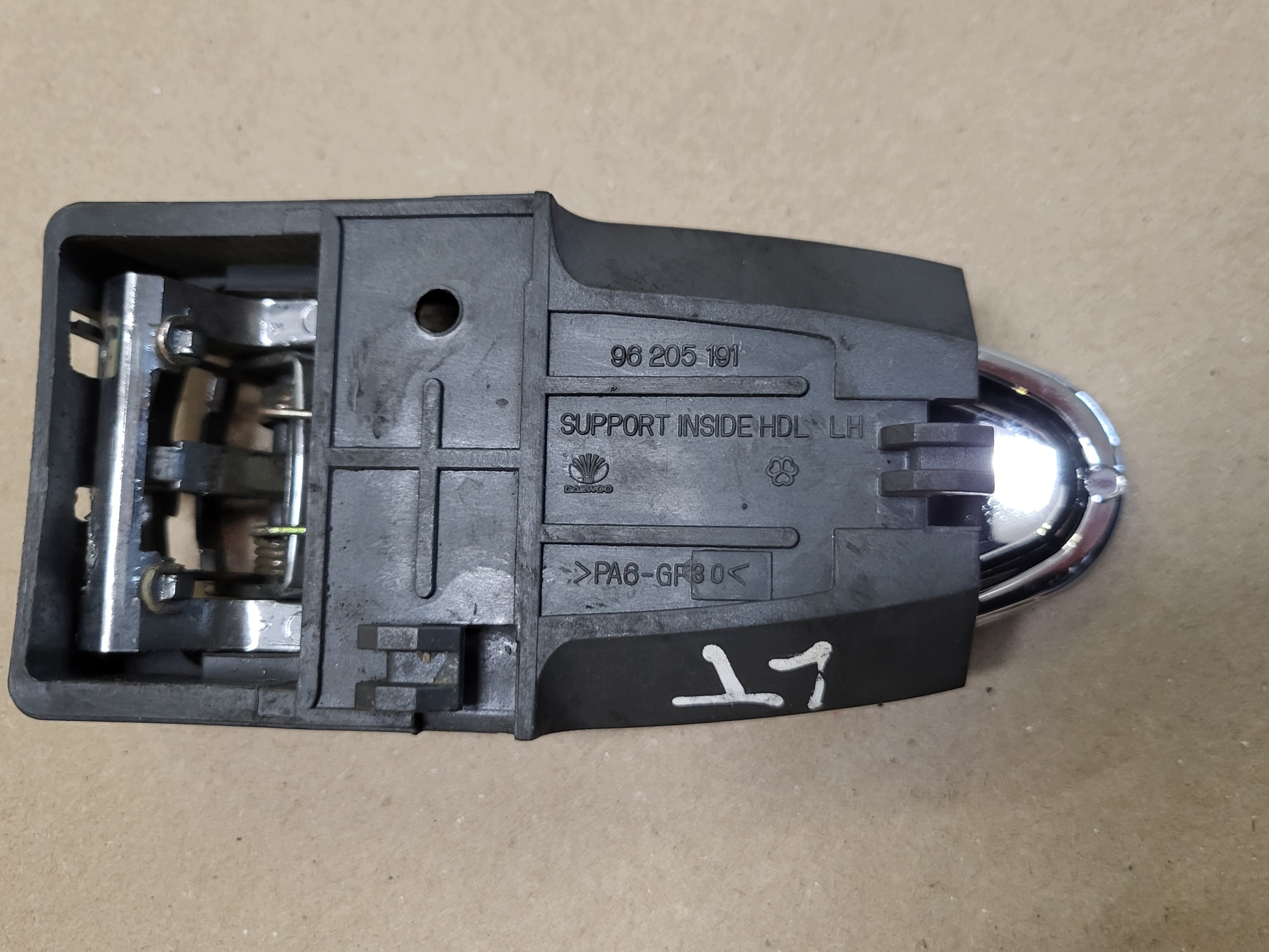 handle inner Z door left rear part rear DAEWOO LEGANZA 96205191 OE