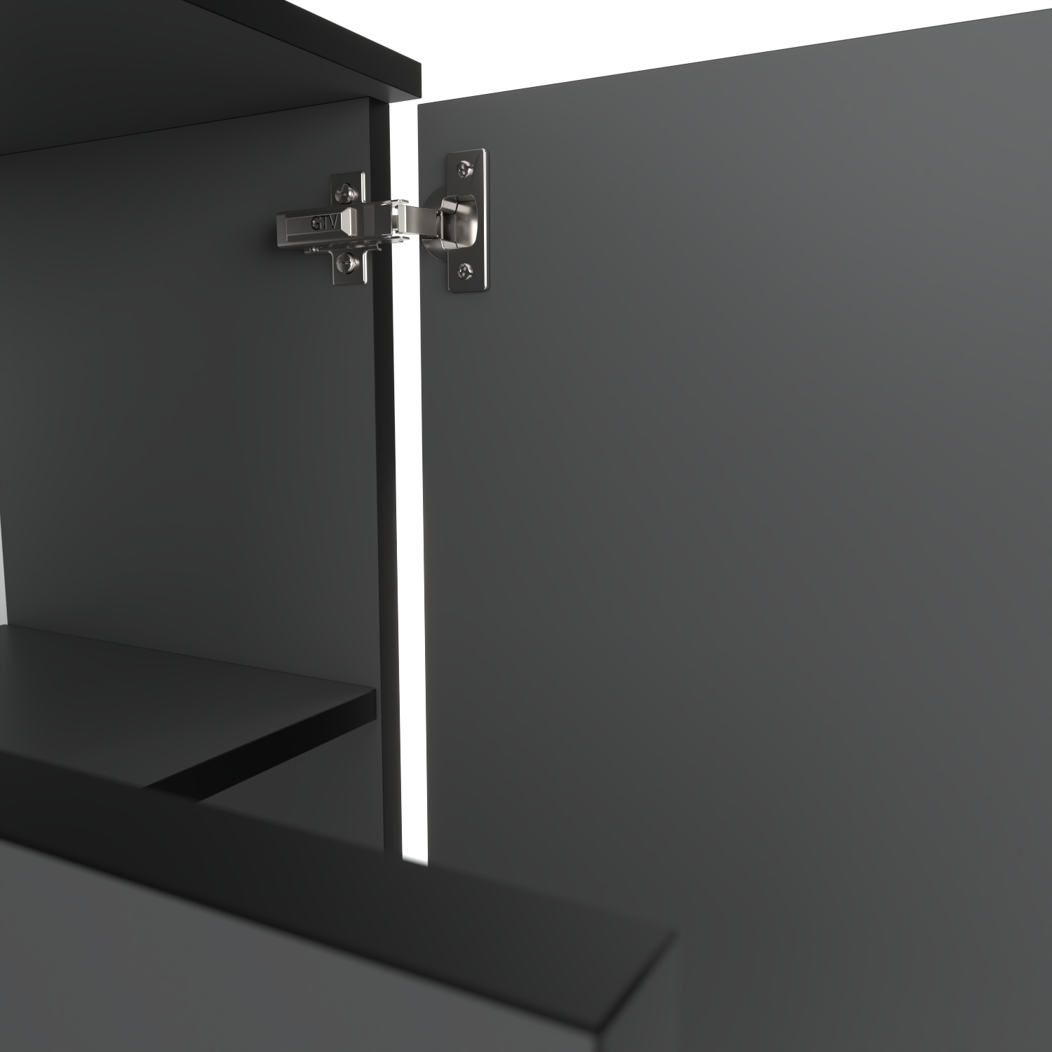 DUŻA KOMODA CZARNA DĄB WOTAN DĘBOWA 140 CM| SZAFKA RTV | MEBLE DO SALONU Wysokość mebla 80 cm