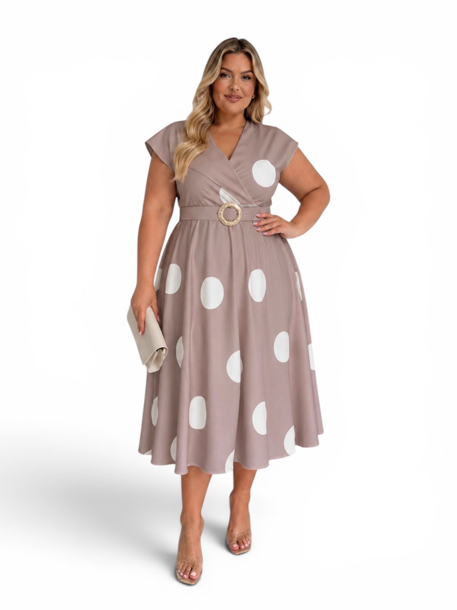 N464Elegantní šaty, svaté přijímání, svatební hostina, hrachy plus size, velikost vel