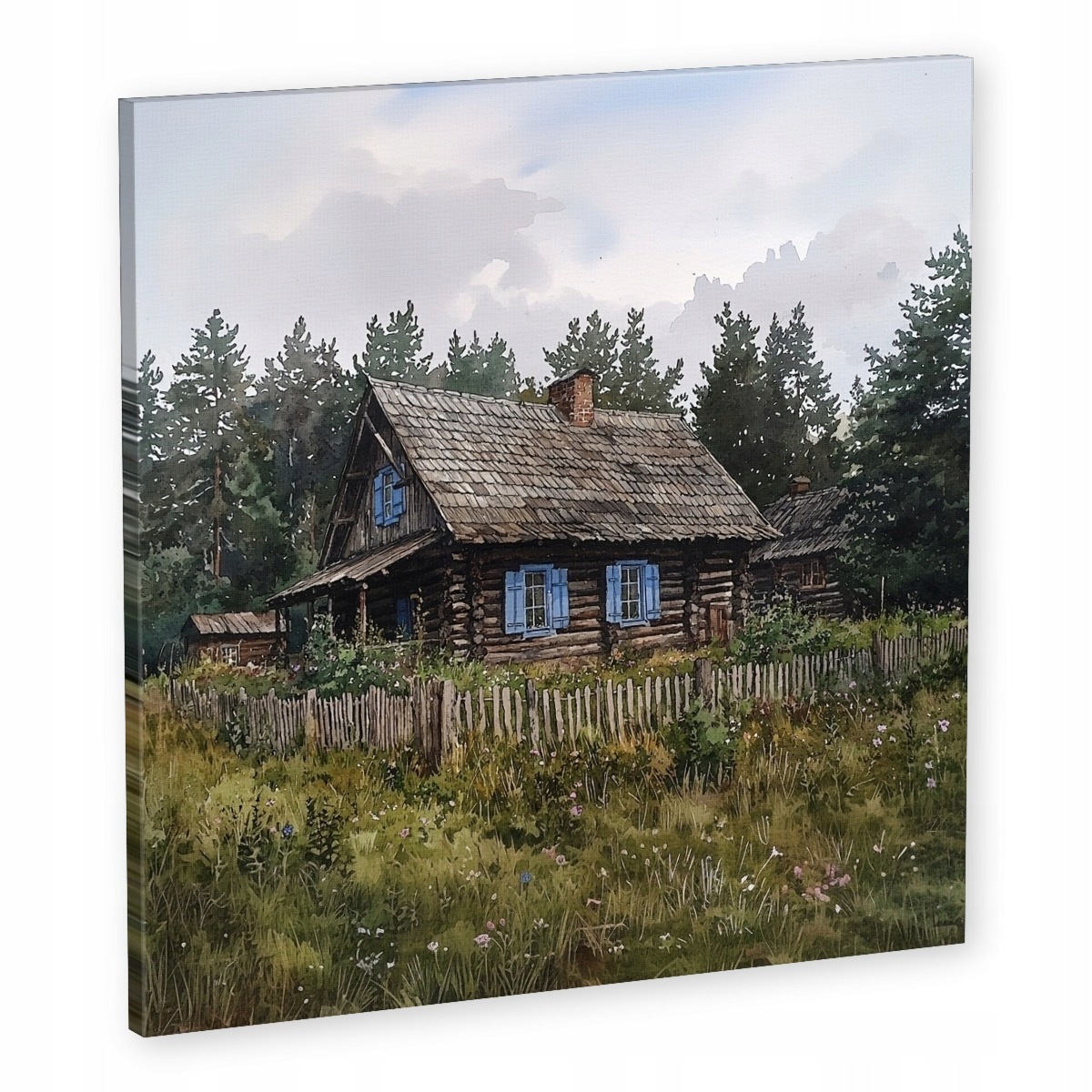 Obraz Na Plátně Canvas Krajina Podlasie Vesnice Skanzen Dům Chata Zahrada 60x60