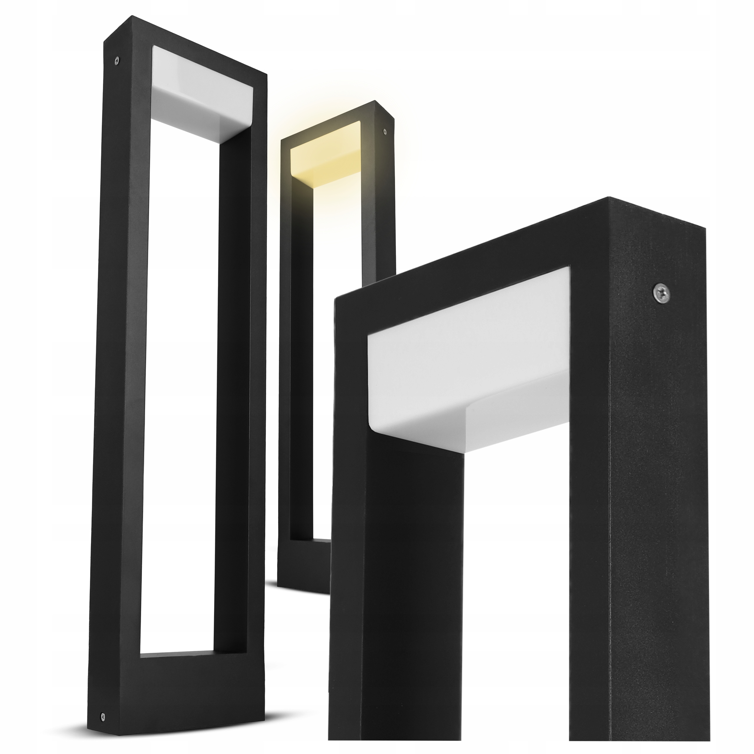 Lampa Led Ogrodowa Zewnętrzna Stojąca Ramka Słupek Wodoszczelna IP44 60cm