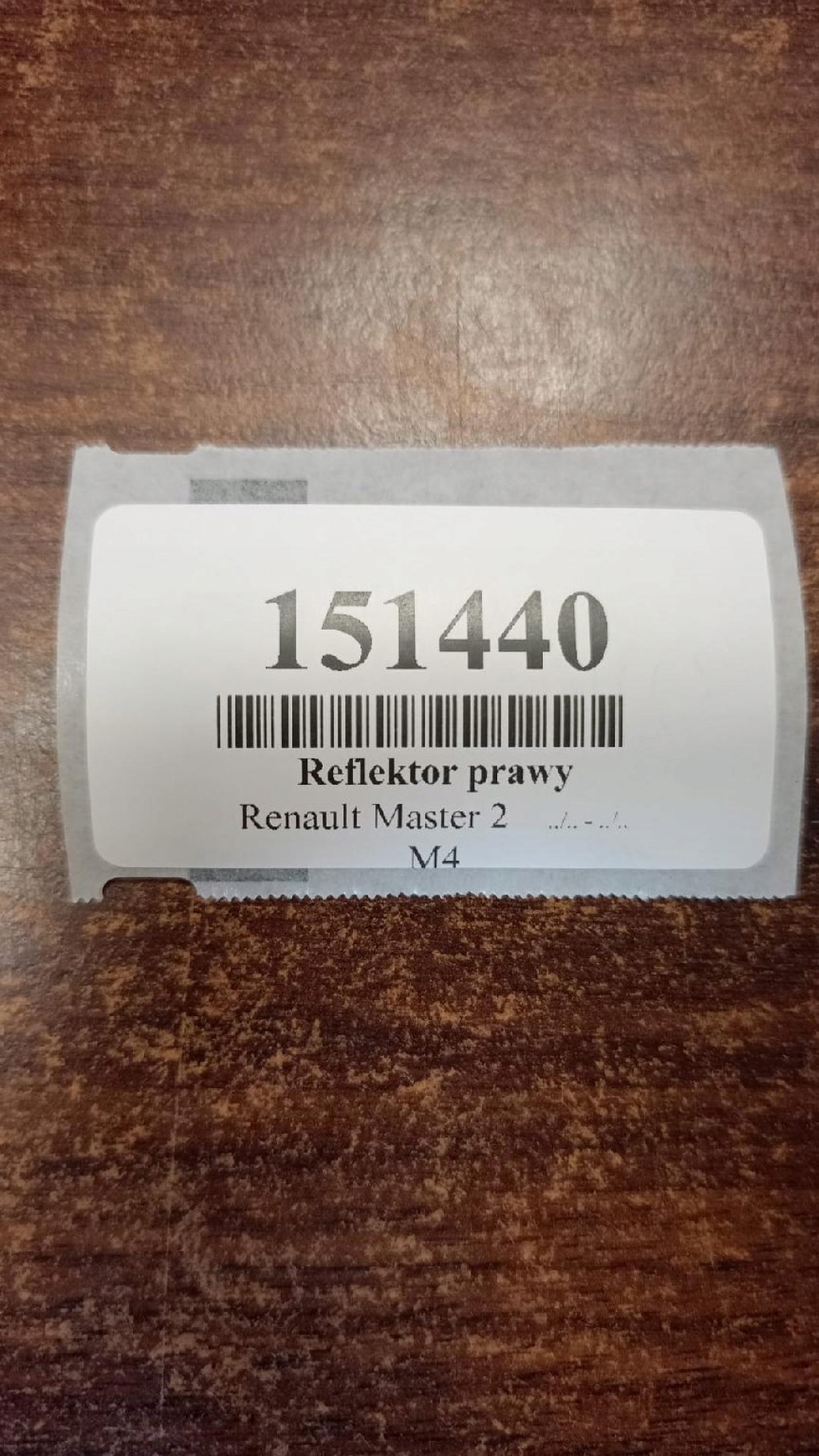 RENAULT MASTER II REFLEKTOR light right front 8200163518