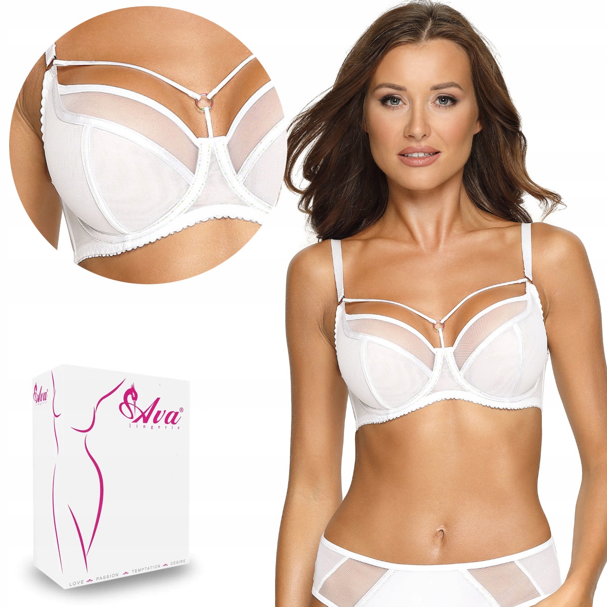 Podprsenka Soft Av 1923 měkká bílá Modeluje 70F