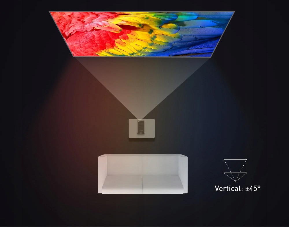 MINI PROJEKTOR RZUTNIK Mini DLP ANDROID 9.0 TOUCHPAD HDMI USB 2/32GB Kolor czarny