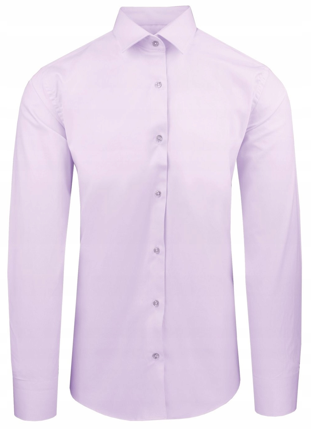 Světle fialová bavlněná košile s vypasovaným střihem 42/176-182
