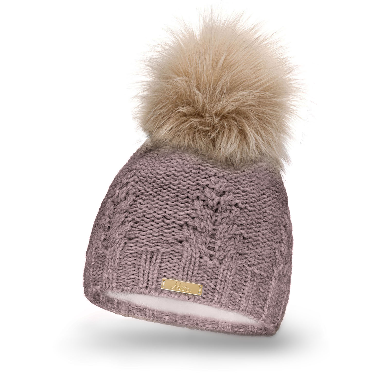 

Mikos ciepła czapka klasyczna z dużym pomponem 688