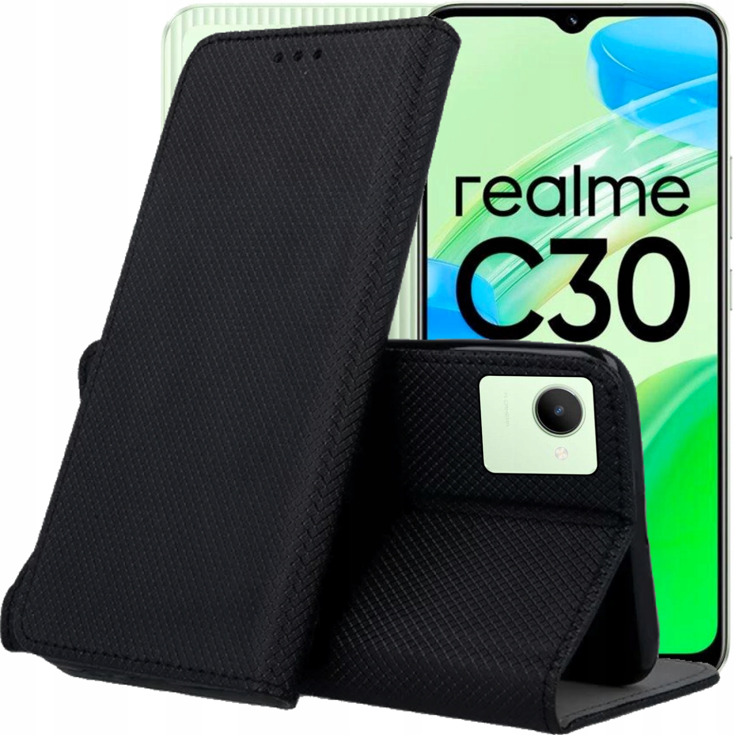 

Etui Z Klapką Do Realme C30 Magnetyczne Pokrowiec