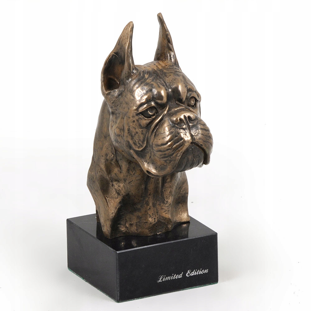 Boxerská figúrka psa, soška, socha, socha, trofej, odmena