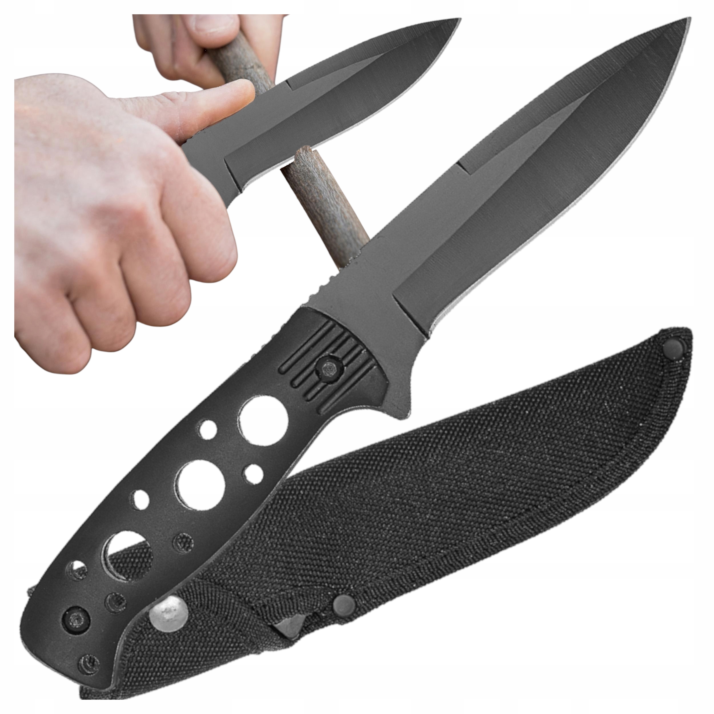Taktyczny Nóż Survival Bushcraft Camping Off-Road Wojskowy Edc Pokrowiec