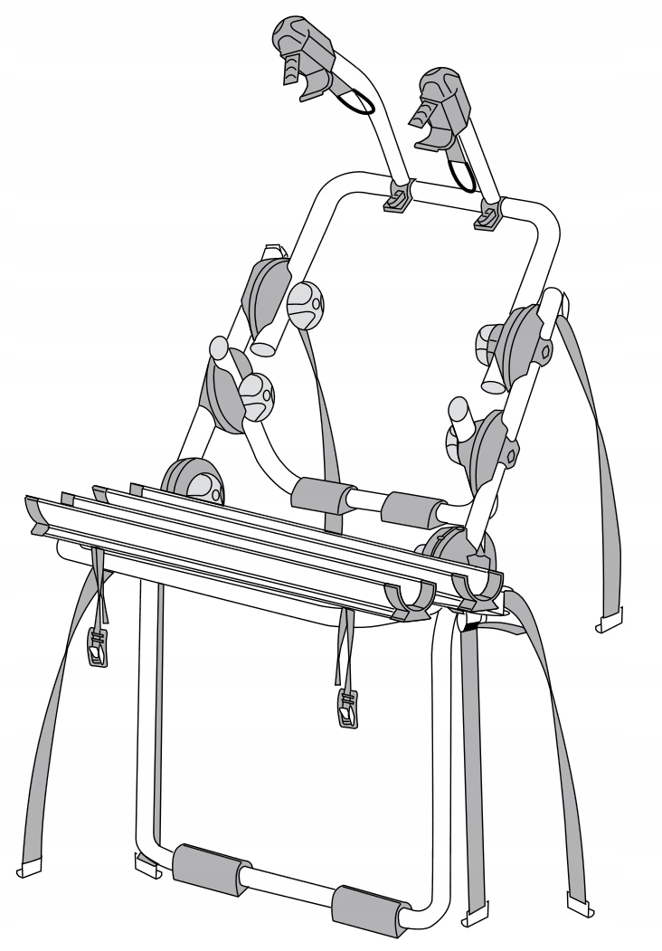 Bagaznik na klape 2 rowery do VW Caddy III IV Producent code 6201810