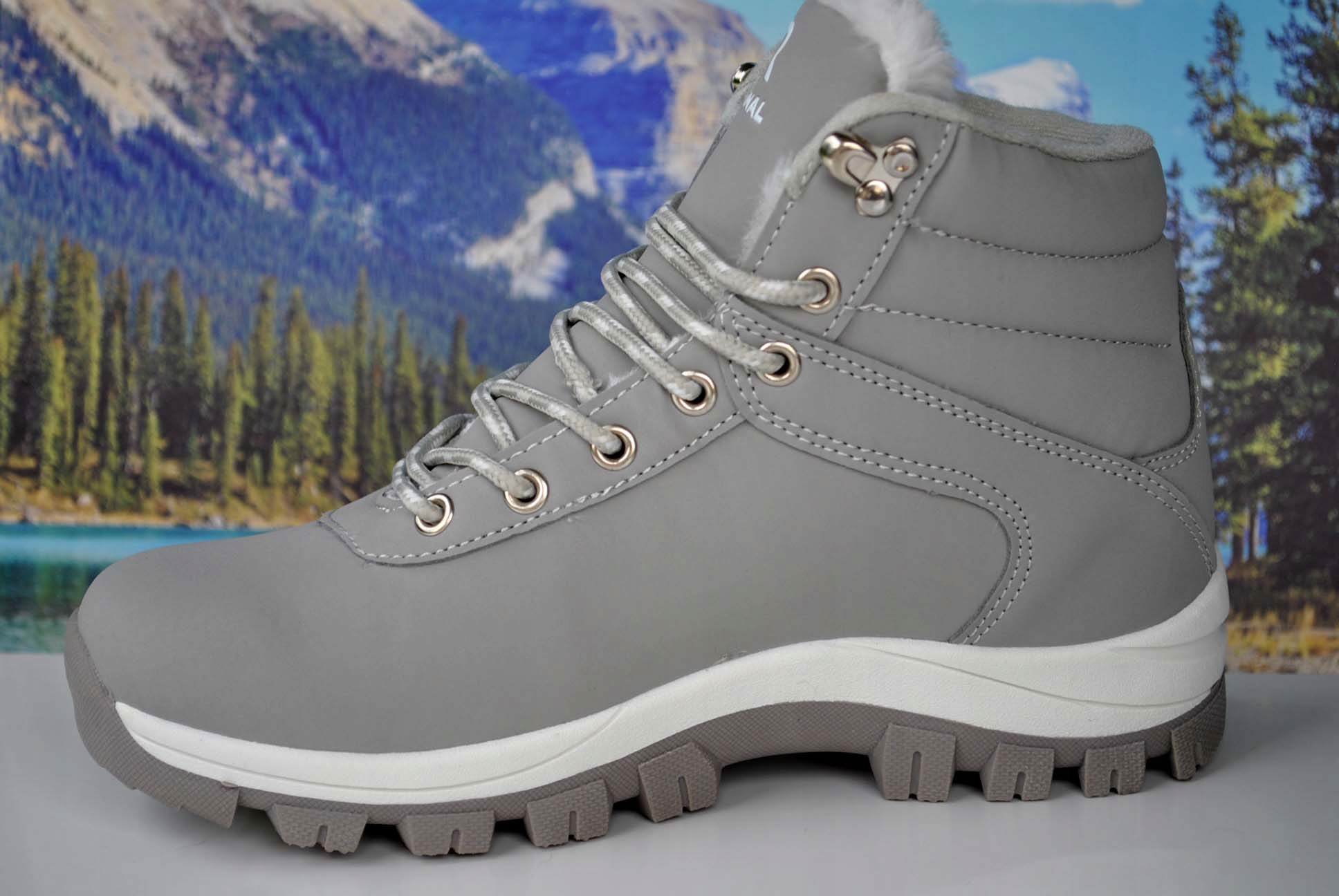 BUTY ZIMOWE CIEPŁE TREKINGI ŚNIEGOWCE TURYSTYCZNE SPORT MŁODZIEŻOWO DAMSKIE Kod producenta BUTY MOCNE