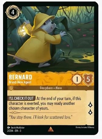 Disney Lorcana 3INK #002 Bernard Brand-New Agent