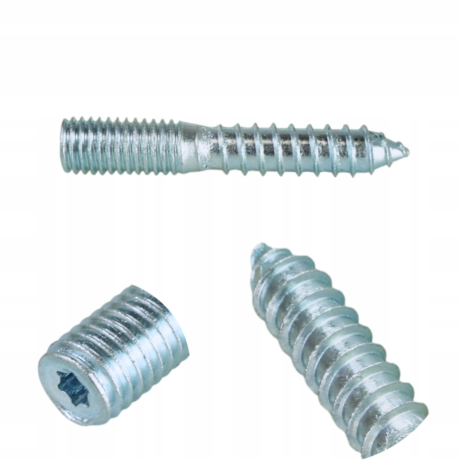 

10 x Szpilka dwustronna drewno metal 10 x 60 mm