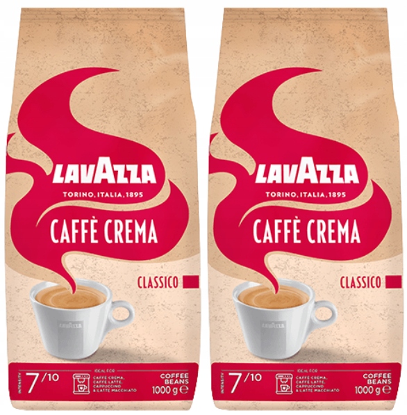 Lavazza Kawa ziarnista Cafe Crema Classico Arabica Robusta 2x1 kg