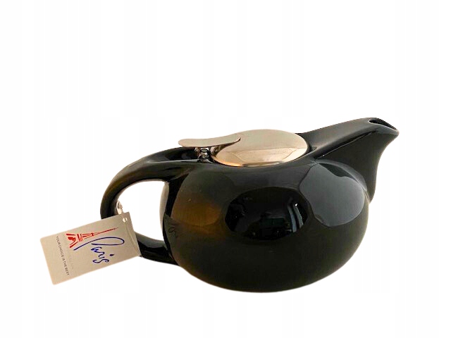 

Ceramiczny czarny dzbanek do herbaty z sitkiem 750