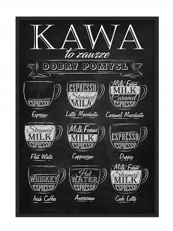 

Obraz Plakat W Ramie 33x43 cm Kawa P778