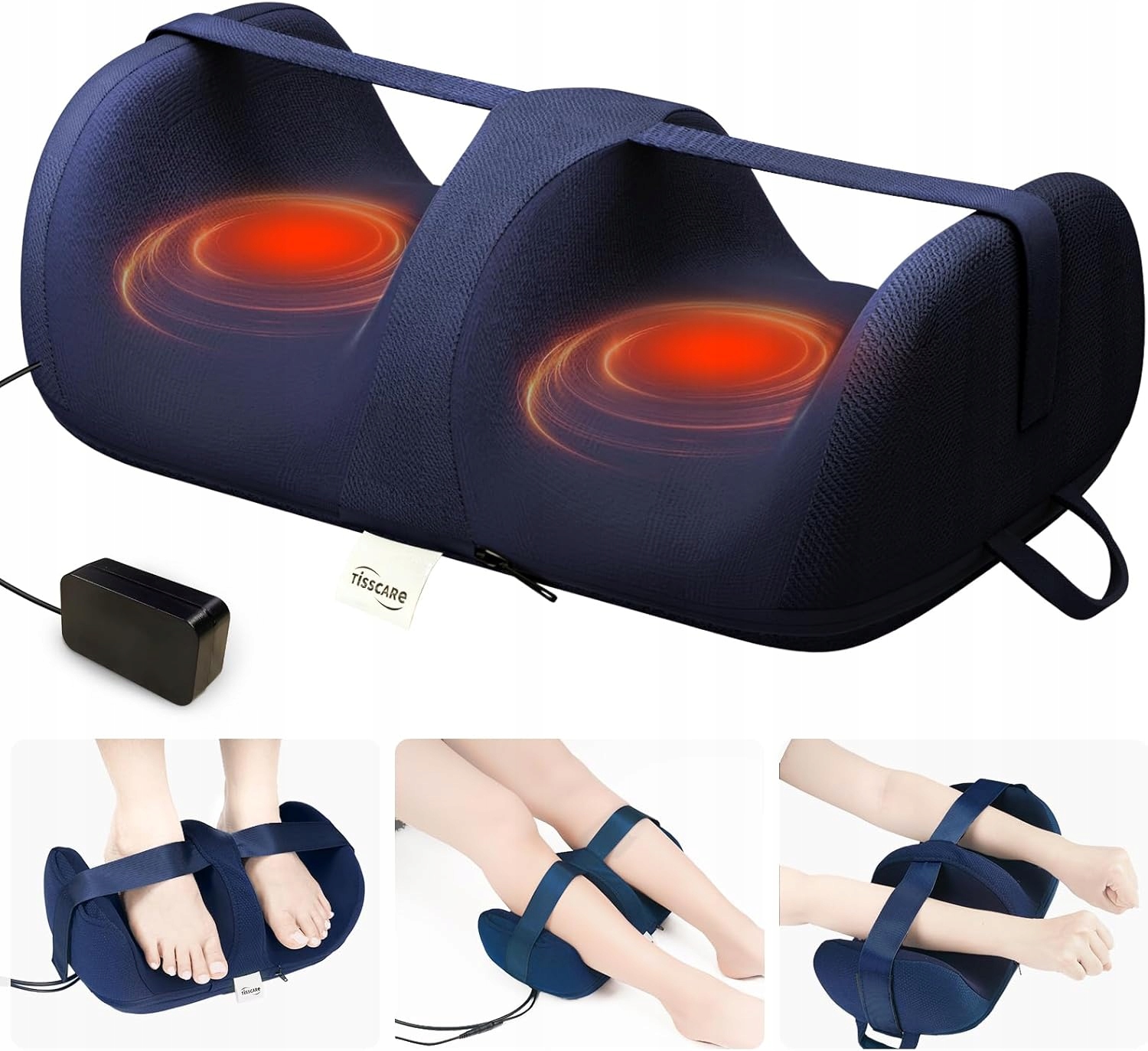 Masażer do stóp i nóg Shiatsu Tisscare 4w1 z ogrzewaniem pilotem 3 tryby